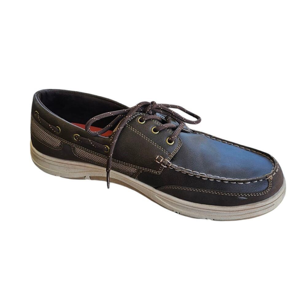 Magellan Outdoors Leather Boat Shoes Brown Size 13D
